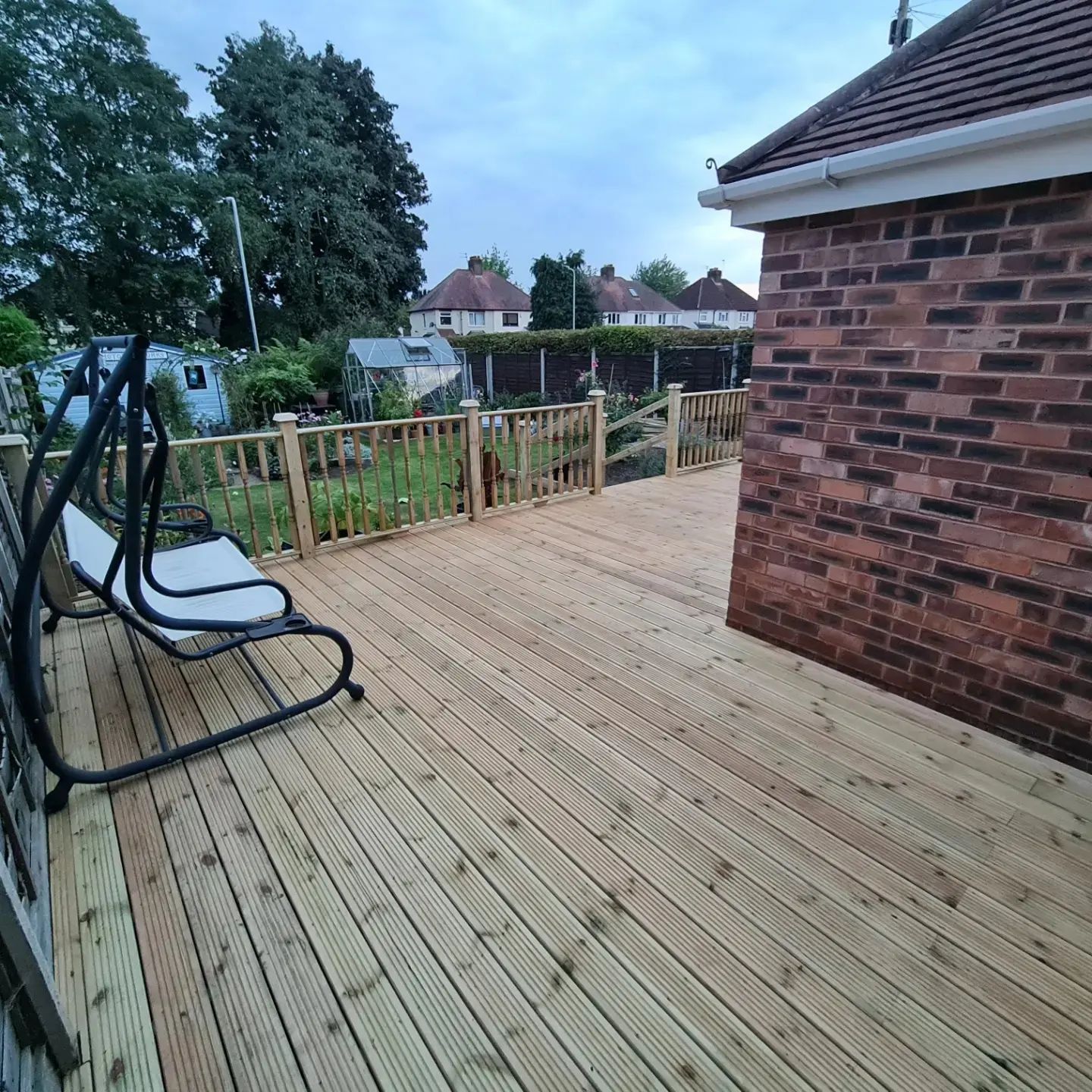 New decking boards and balustrade