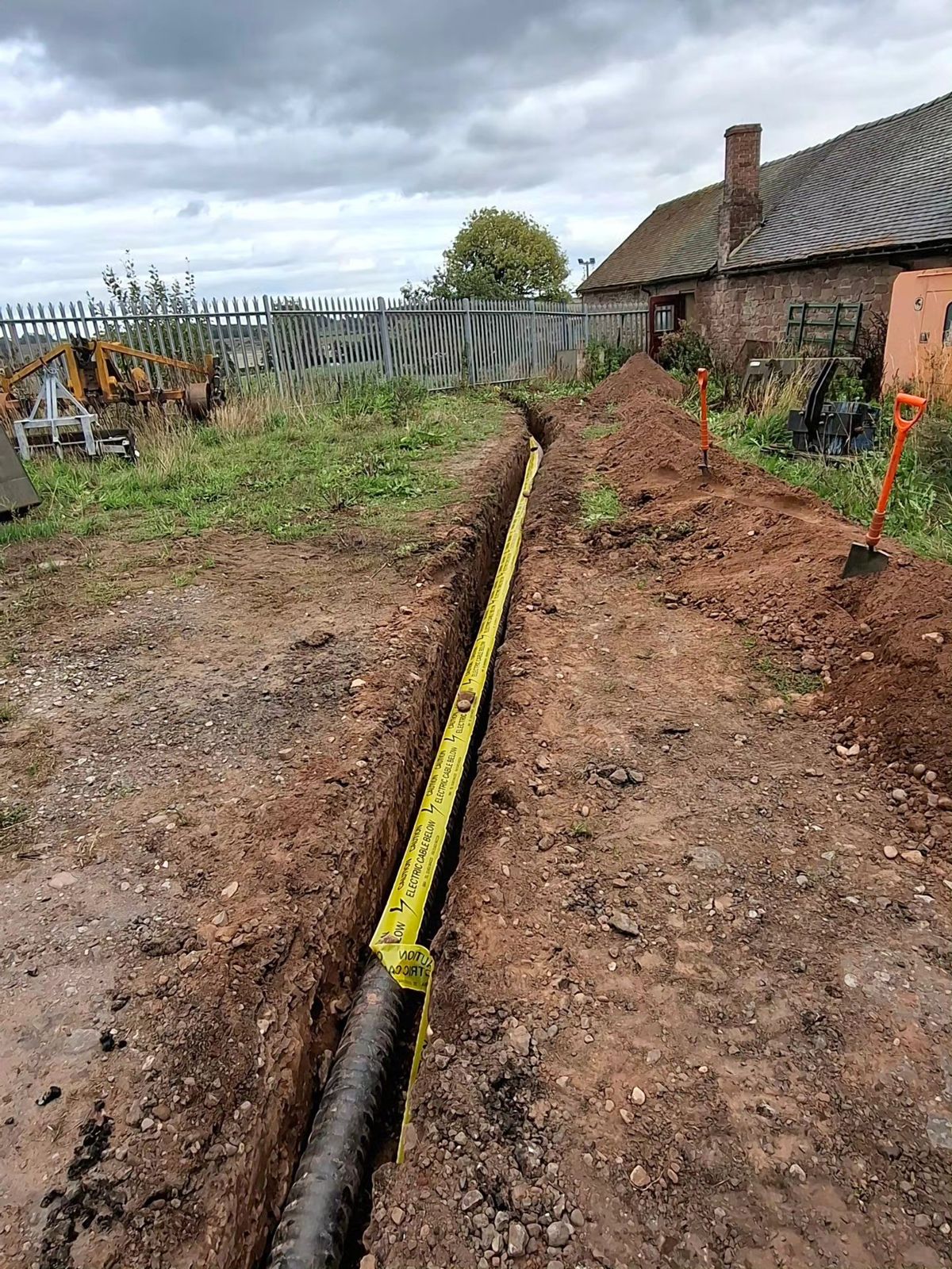 Groundworks: moving the water pipes