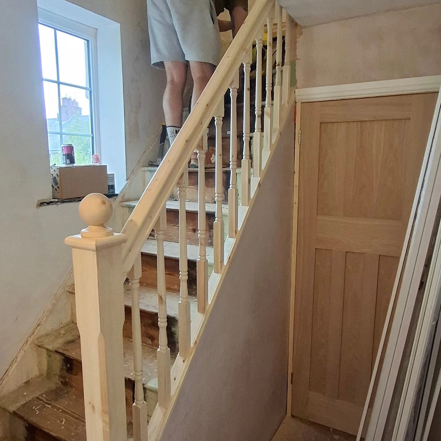 New stair rails fitted